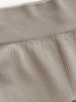 Next Beige Seamless Ribbed High Waist Leggings (3-16yrs) Hot