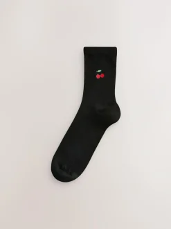 Next Berries Embroidered Motif Ankle Socks 4 Pack