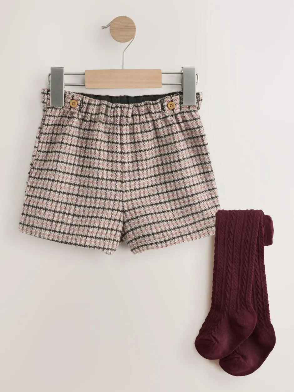 Next Berry Check Skort and Tights (3mths-7yrs) Best