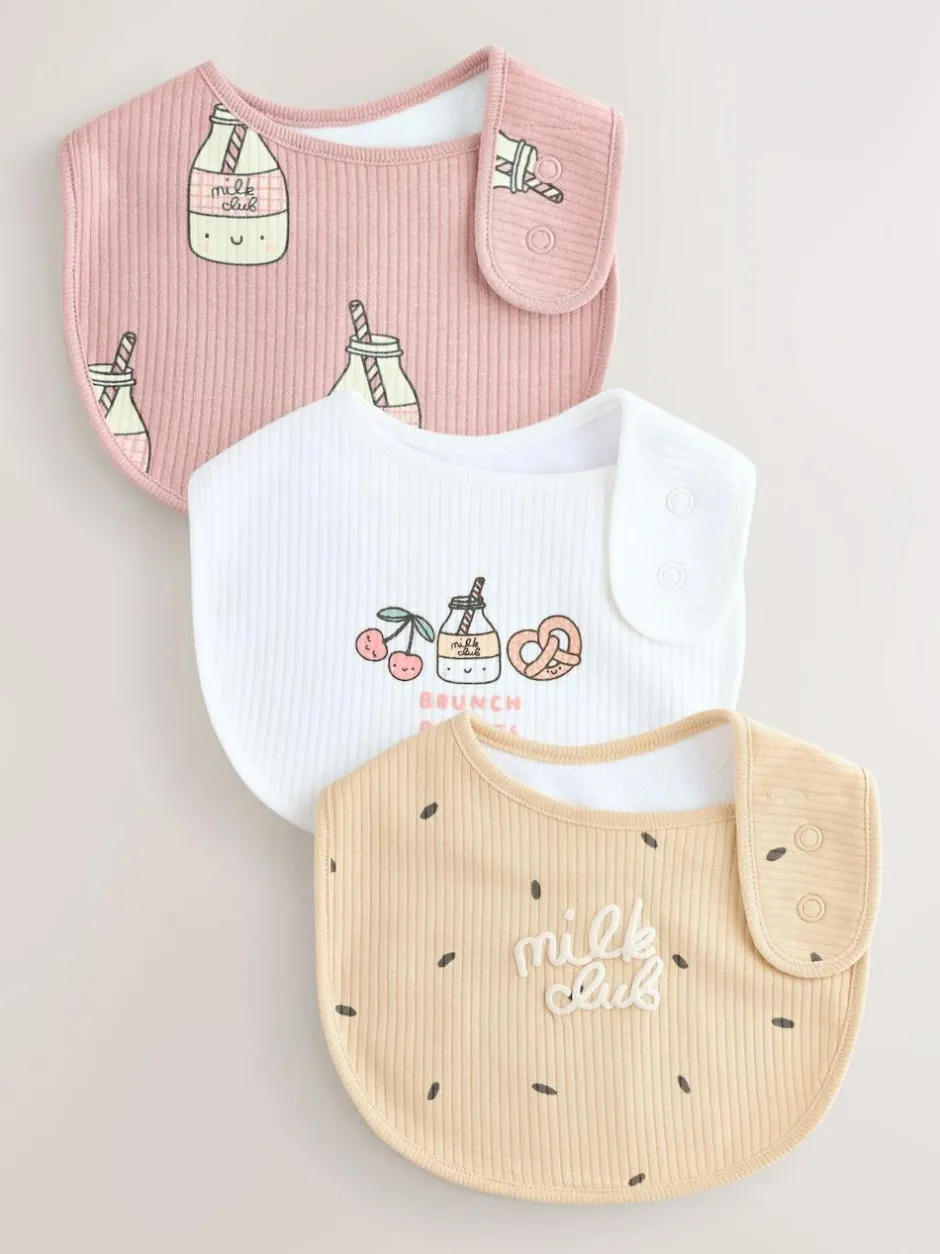 Next Berry Pink Food Character Baby Bibs 3 Pack Online