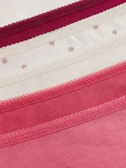 Next Berry Pink Full Brief Cotton Rich Knickers 5 Pack Hot