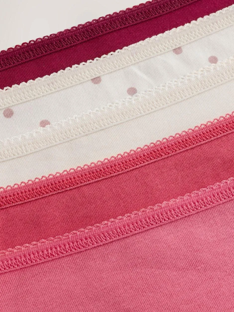 Next Berry Pink Full Brief Cotton Rich Knickers 5 Pack Hot
