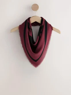 Next Berry Red N Swirl Square Lightweight Scarf Hot