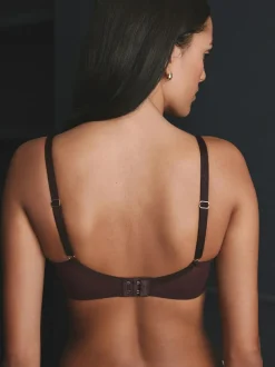 Next Berry Red Pad Balcony Premium Embroidery Bra Online