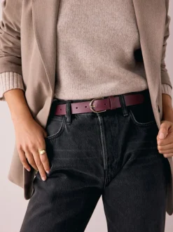 Next Berry Regular Leather Belt Outlet