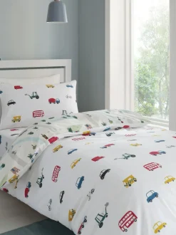 Bianca White Cotton Transport Duvet Cover Set Hot