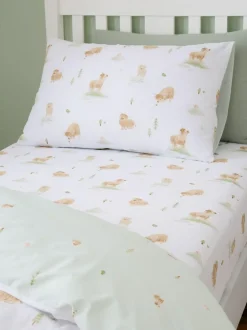 Bianca White Mini Moo Cow Cotton Fitted Sheet Hot