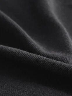 Next 100% Cotton Cap Sleeve V-Neck Mini Dress Black Online
