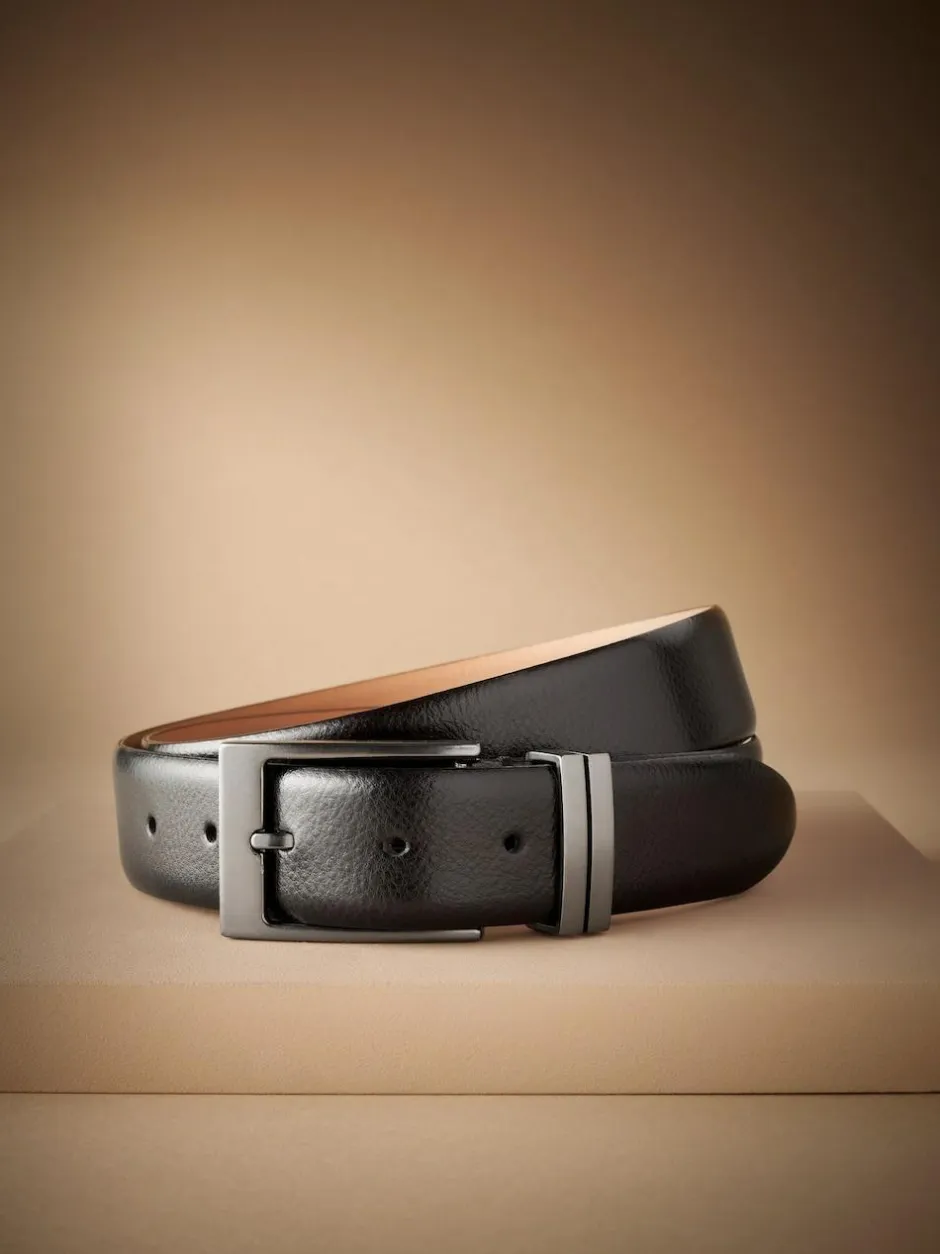 Next 100% leather Signature Belt Black Hot