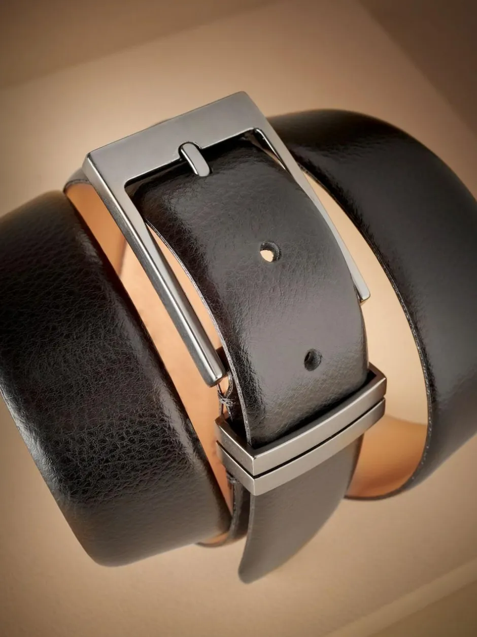 Next 100% leather Signature Belt Black Hot