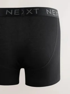 Next Black 5 Pack A-Front Cotton Rich Boxers Sale