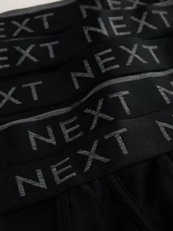 Next Black 5 Pack A-Front Cotton Rich Boxers Sale