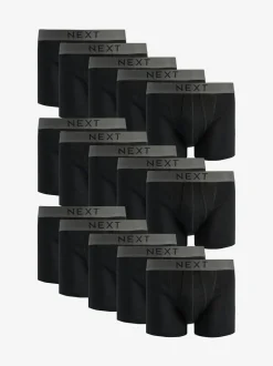 Next Black 15 Pack A-Front Pure 100% Cotton Boxers Online