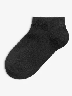 Next 5 Pack Cotton Rich Trainer Socks Black Outlet