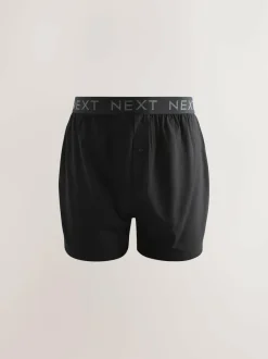 Next 5 Pack Loose Boxers Black New