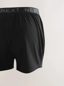 Next 5 Pack Loose Boxers Black New