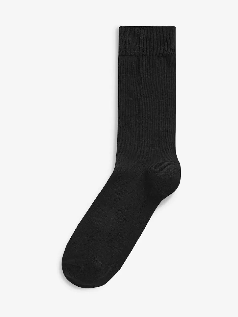 Next Black 7 Pack Mens Cotton Rich Socks Hot