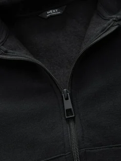 Next Black 1 Pack Plain Zip Through Hoodie (3-16yrs) Outlet