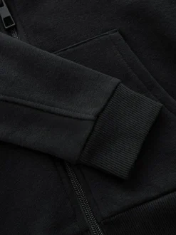Next Black 1 Pack Plain Zip Through Hoodie (3-16yrs) Outlet