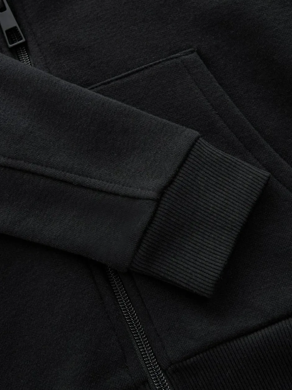 Next Black 1 Pack Plain Zip Through Hoodie (3-16yrs) Outlet
