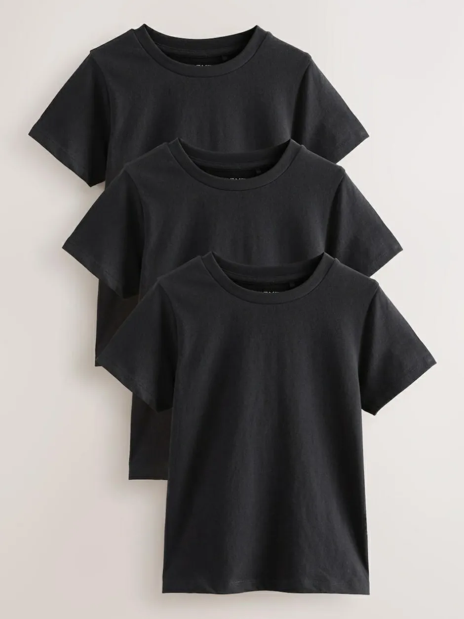 Next 3 Pack T-Shirts (3-16yrs) Black Online