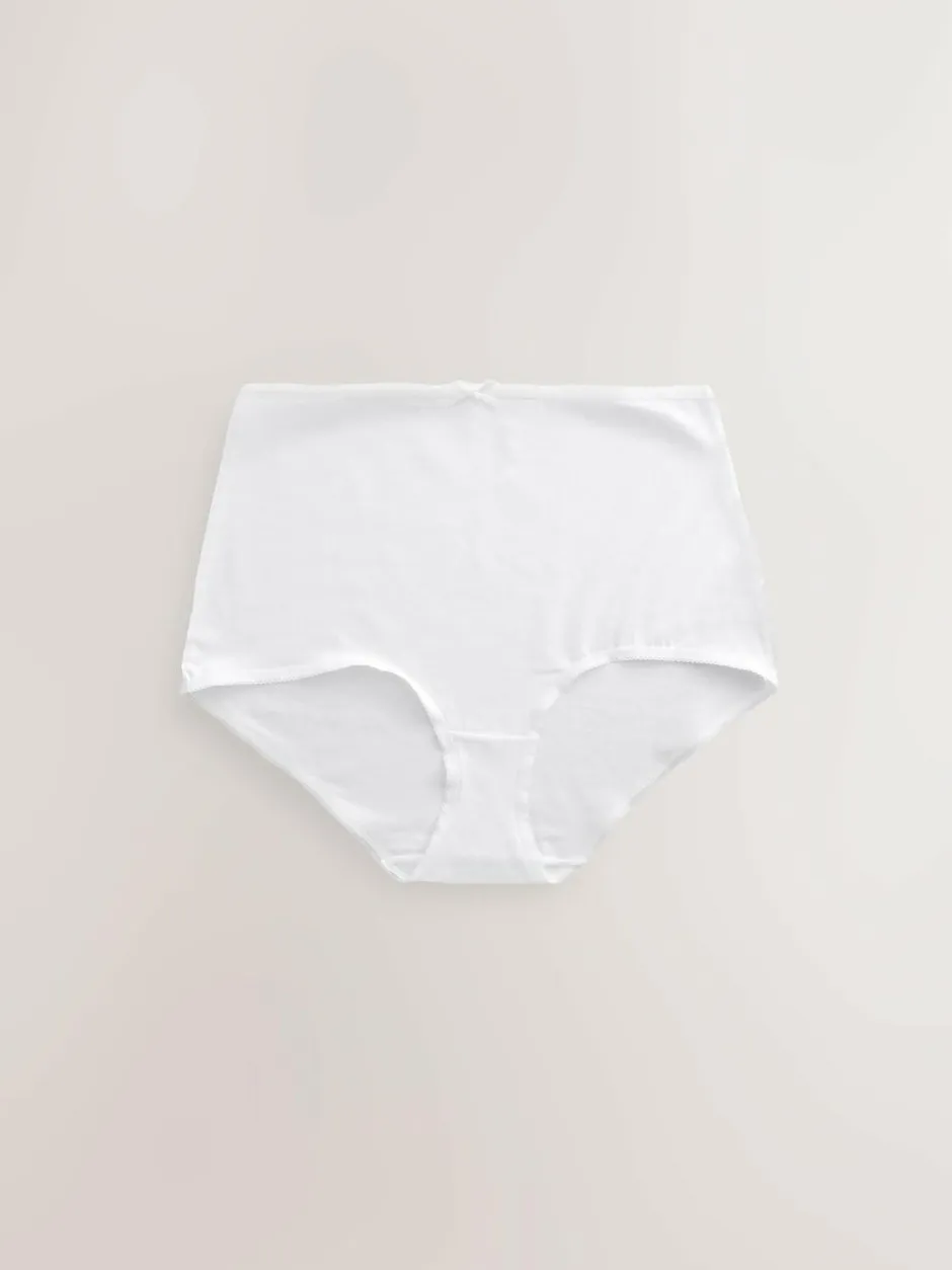 Next Full Brief Cotton Rich Knickers 7 Pack Black / Pastel Rose Nude / White Discount