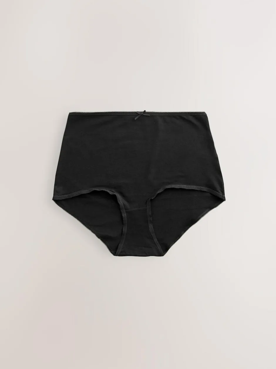 Next Full Brief Cotton Rich Knickers 7 Pack Black / Pastel Rose Nude / White Discount