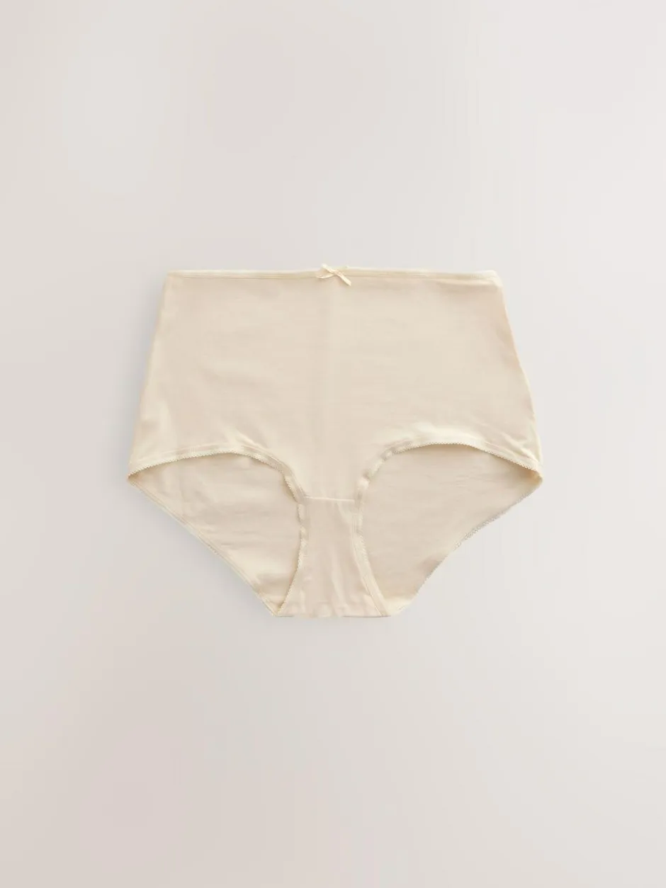 Next Full Brief Cotton Rich Knickers 7 Pack Black / Pastel Rose Nude / White Discount
