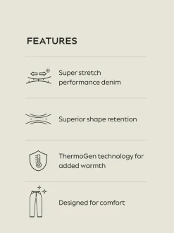 Next Black - ThermoGen Straight Fit Motionflex Jeans
