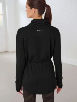 Next Active Cowl Neck Sweat Top Black Outlet