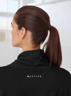 Next Active Cowl Neck Sweat Top Black Outlet