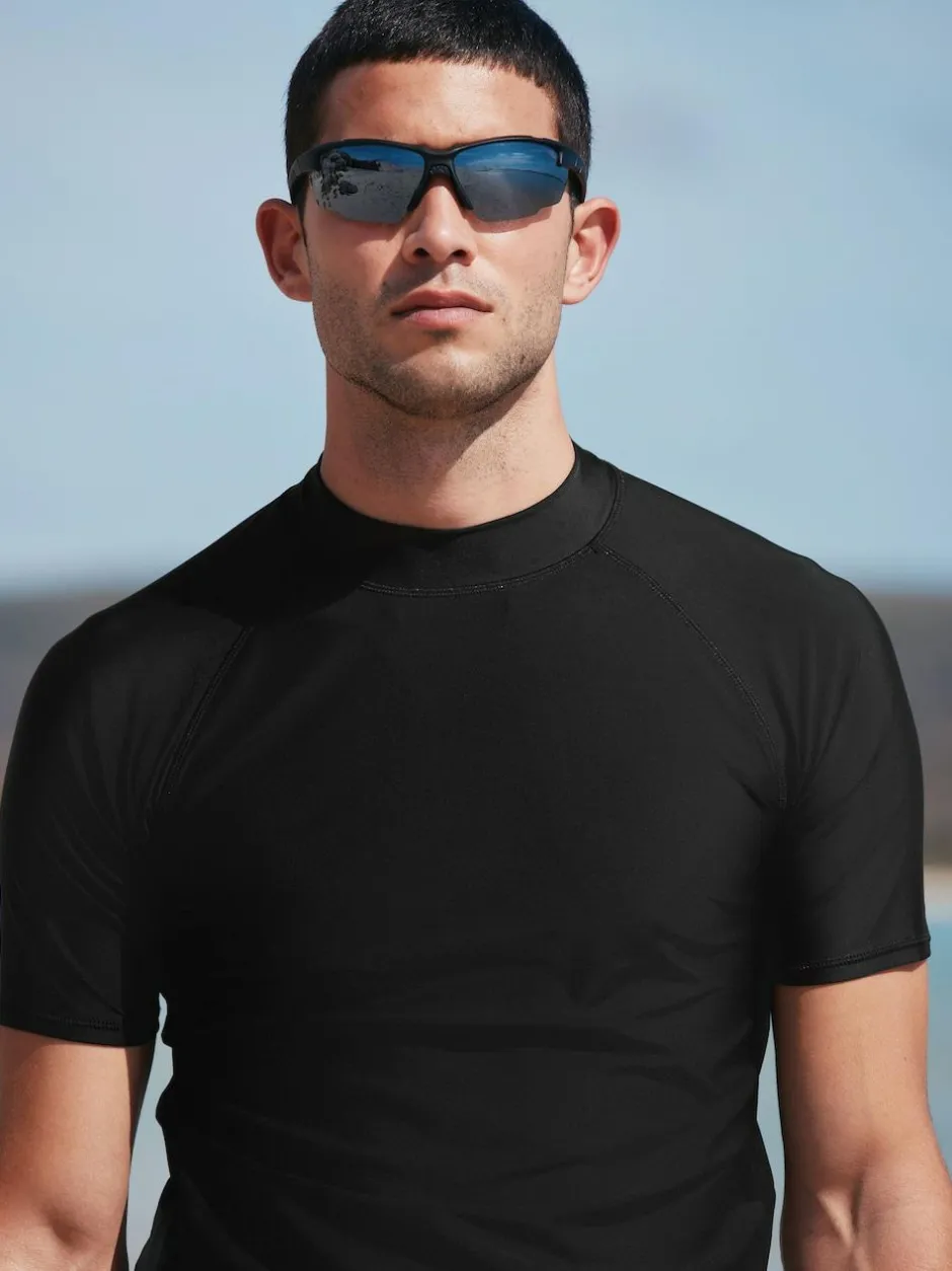 Next Active Short Sleeve Rash Vest Black Online