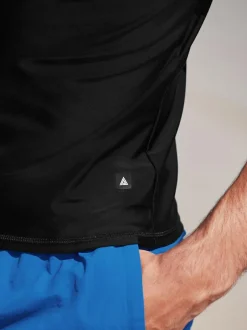 Next Active Short Sleeve Rash Vest Black Online