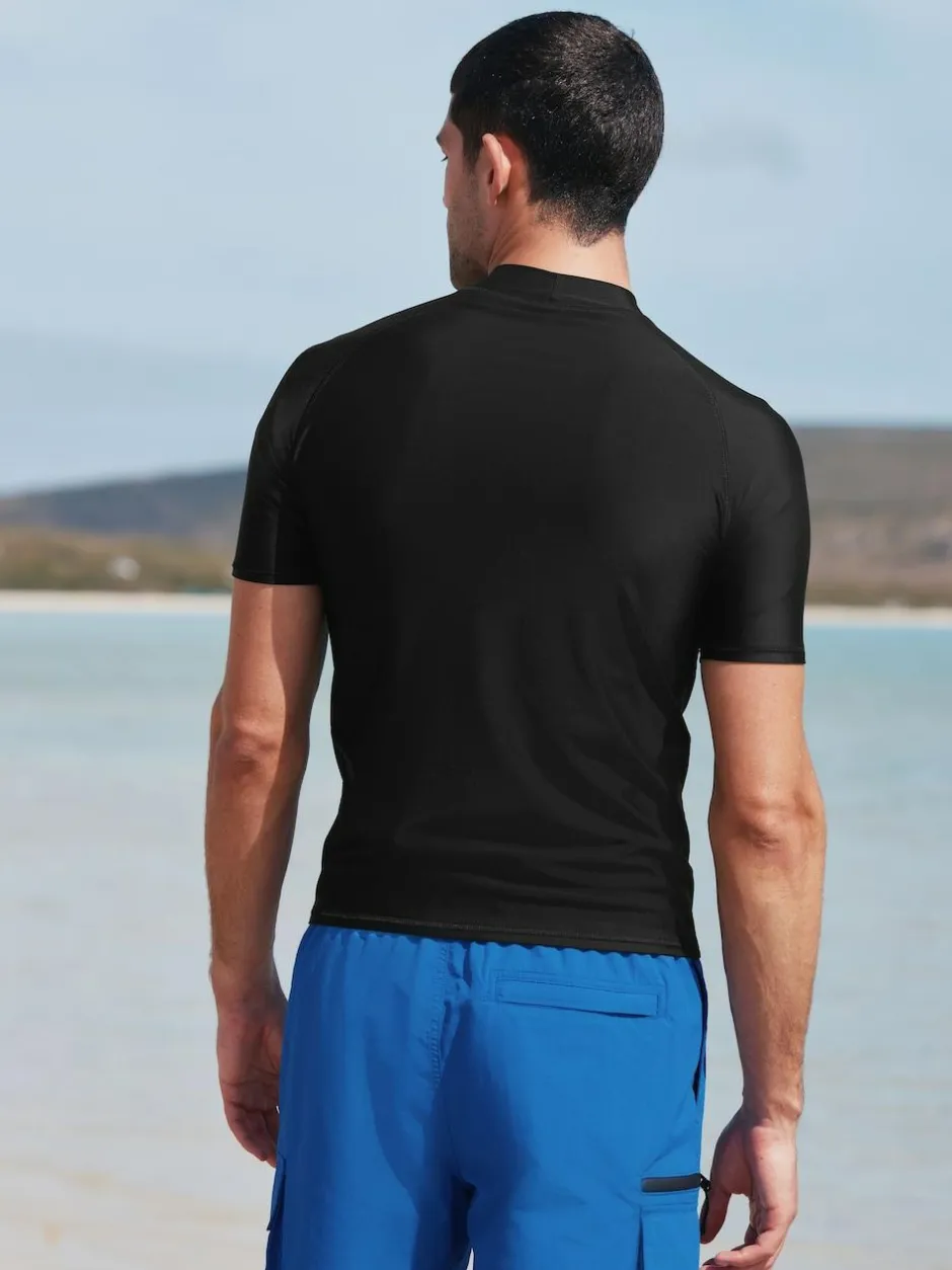 Next Active Short Sleeve Rash Vest Black Online