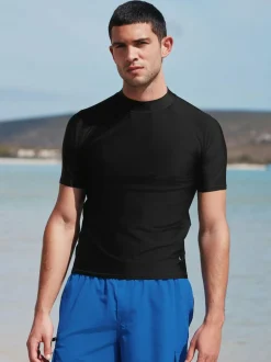 Next Active Short Sleeve Rash Vest Black Online