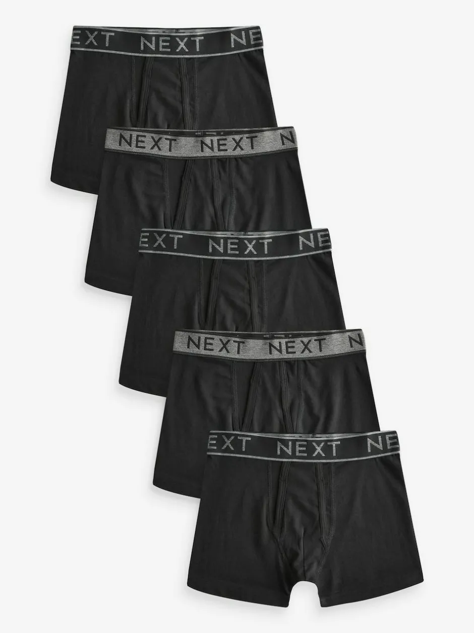 Next Black A-Front Trunks 5 Pack (3-16yrs) Hot