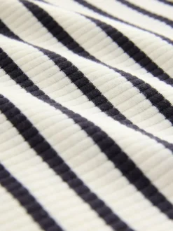 Next Long Sleeve Collar Top (3mths-7yrs) Black And White Stripe Online