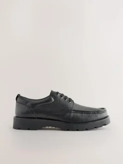 Next Black Apron Leather Shoes Hot