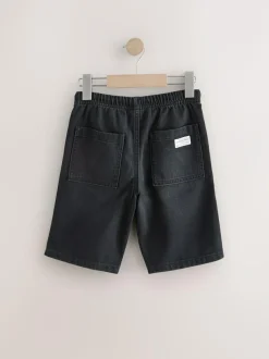 Next Bermuda Pull On Denim Shorts (3-16yrs) Black Discount