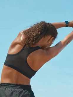 Next B-GG Active Sports High Impact Dry Tech Zip Front Bra Black Discount