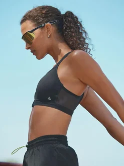 Next B-GG Active Sports High Impact Dry Tech Zip Front Bra Black Discount
