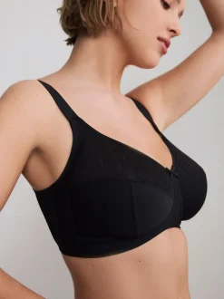 Next B-H Total Support Non Wire Full Cup Ultimate Comfort Bra Black Outlet