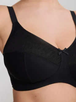 Next B-H Total Support Non Wire Full Cup Ultimate Comfort Bra Black Outlet