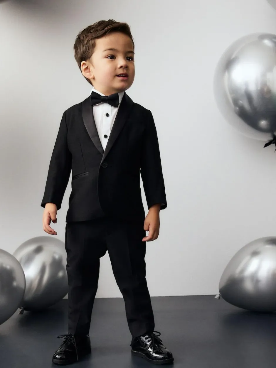 Next Blazer, Shirt, Trousers And Bow Tie Set (3mths-9yrs) Black Sale