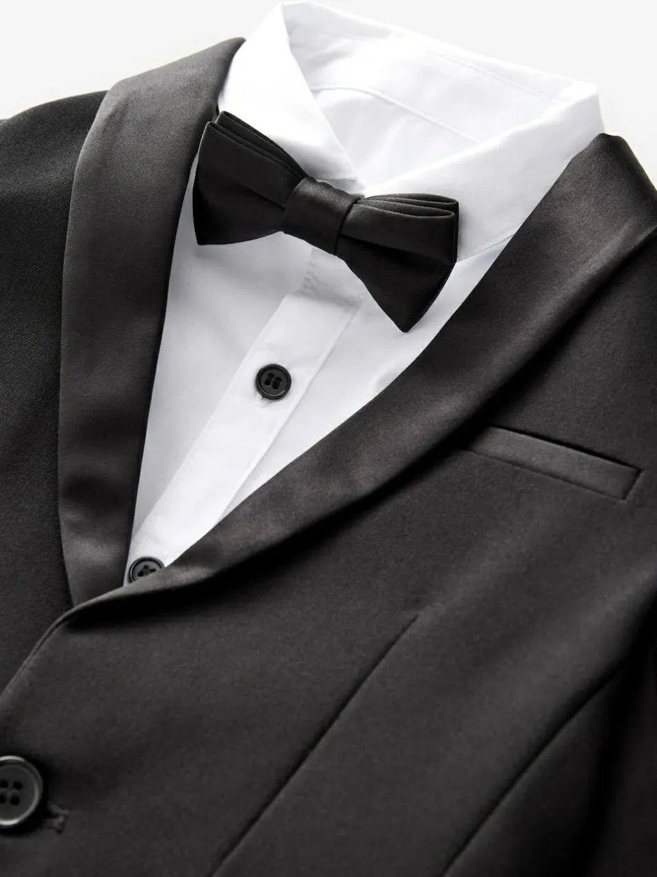 Next Blazer, Shirt, Trousers And Bow Tie Set (3mths-9yrs) Black Sale