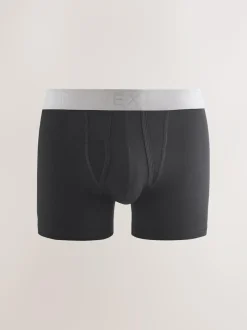 Next Black Blue/Brown Waistbands A-Front Boxers 10 Pack New