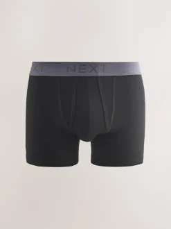 Next Black Blue/Brown Waistbands A-Front Boxers 10 Pack New