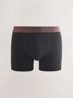 Next Black Blue/Brown Waistbands A-Front Boxers 10 Pack New
