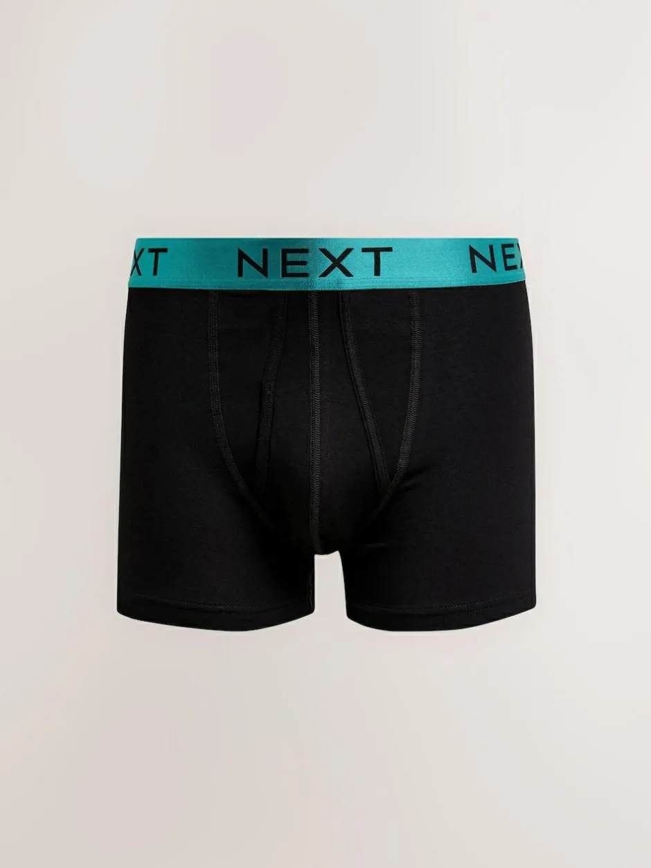 Next Black Bright Colour Shiny Waistbands A-Front Boxers 10 Pack Online