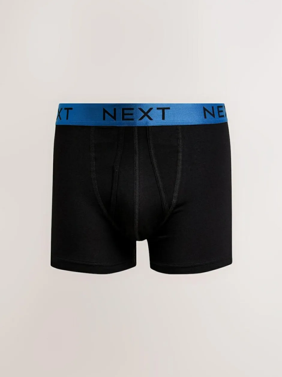 Next Black Bright Colour Shiny Waistbands A-Front Boxers 10 Pack Online